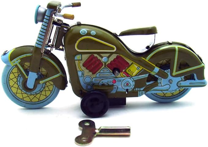 Collectable Vintage Classic Wind-up Metal Tin Toys MS365 Motorcycle 2 Colours