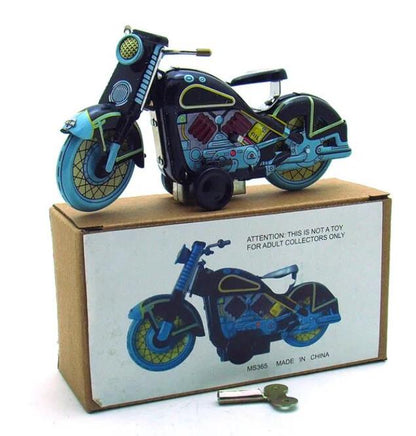 Collectable Vintage Classic Wind-up Metal Tin Toys MS365 Motorcycle 2 Colours