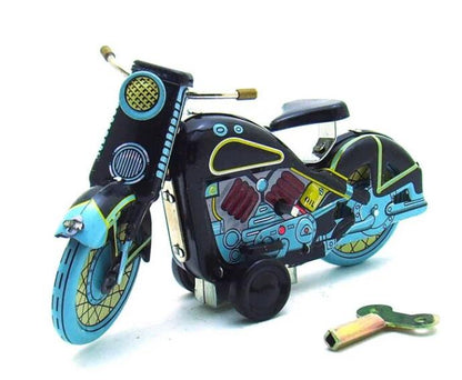 Collectable Vintage Classic Wind-up Metal Tin Toys MS365 Motorcycle 2 Colours