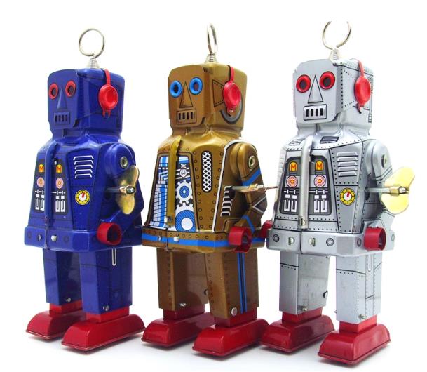 Collectable Vintage Classic Wind-up Metal Tin Toys MS403 Mechanical Space Robot 3 Colours