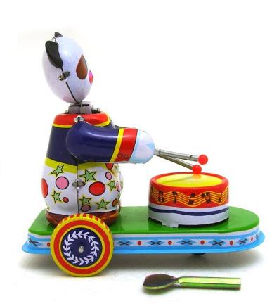 Collectable Vintage Classic Wind-up Metal Tin Toys MS565 Circus Panda Drumming