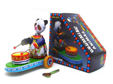 Collectable Vintage Classic Wind-up Metal Tin Toys MS565 Circus Panda Drumming