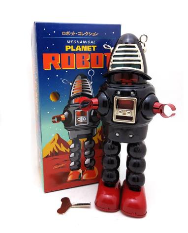 Collectable Vintage Classic Wind-up Metal Tin Toys MS430 Mechanical Planet Robot 3 Colours