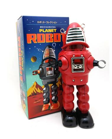 Collectable Vintage Classic Wind-up Metal Tin Toys MS430 Mechanical Planet Robot 3 Colours