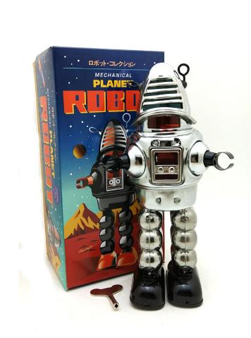 Collectable Vintage Classic Wind-up Metal Tin Toys MS430 Mechanical Planet Robot 3 Colours