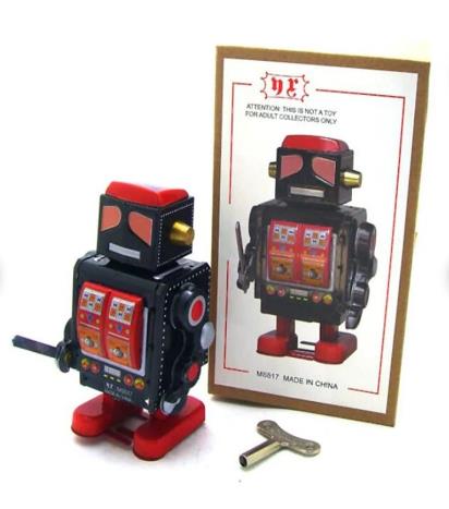 Collectable Vintage Classic Wind-up Metal Tin Toys MS517 Mechanical Robot