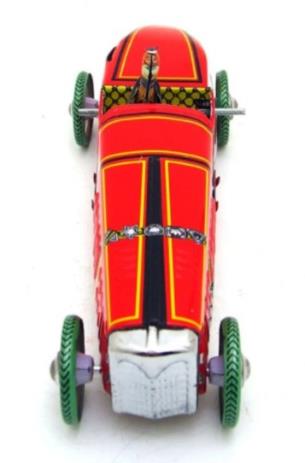 Collectable Vintage Classic Wind-up Metal Tin Toys MS808 Spanish Red Race Car