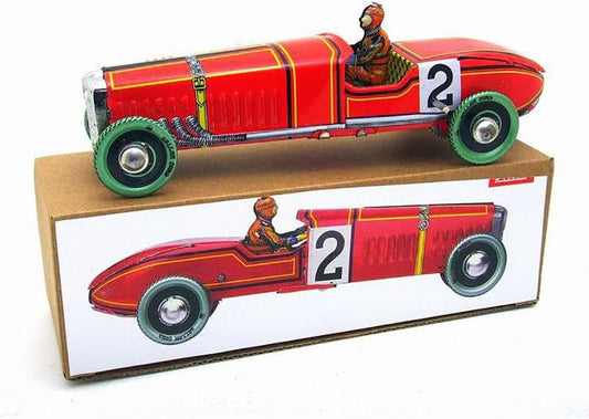 Collectable Vintage Classic Wind-up Metal Tin Toys MS808 Spanish Red Race Car