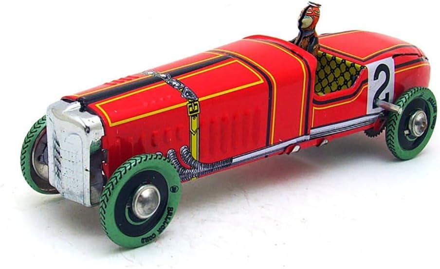 Collectable Vintage Classic Wind-up Metal Tin Toys MS808 Spanish Red Race Car