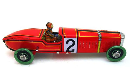 Collectable Vintage Classic Wind-up Metal Tin Toys MS808 Spanish Red Race Car