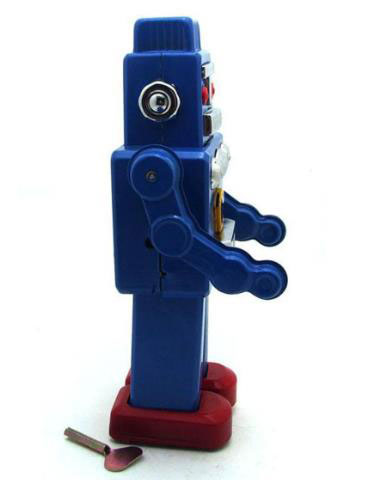 Collectable Vintage Classic Wind-up Metal Tin Toys MS360 Mechanical Robot 2 Colours