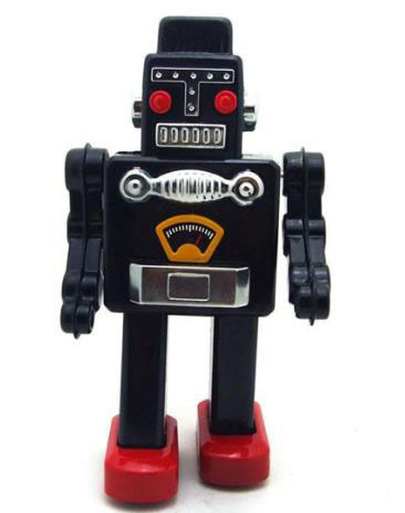 Collectable Vintage Classic Wind-up Metal Tin Toys MS360 Mechanical Robot 2 Colours