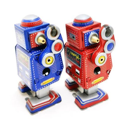 Collectable Vintage Classic Wind-up Metal Tin Toys MS524 Mechanical Robot 2 Colours