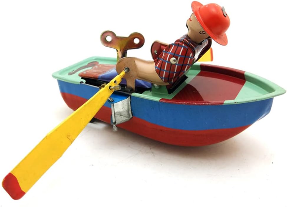 Collectable Vintage Classic Wind-up Metal Tin Toys MS385 Retro Rowing Boat