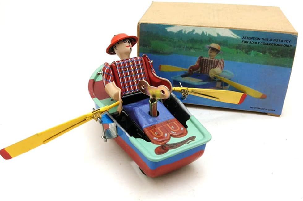 Collectable Vintage Classic Wind-up Metal Tin Toys MS385 Retro Rowing Boat