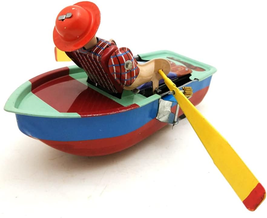 Collectable Vintage Classic Wind-up Metal Tin Toys MS385 Retro Rowing Boat