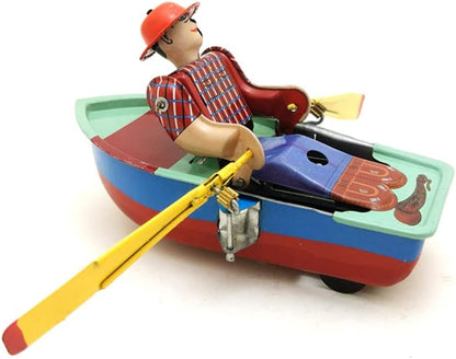 Collectable Vintage Classic Wind-up Metal Tin Toys MS385 Retro Rowing Boat