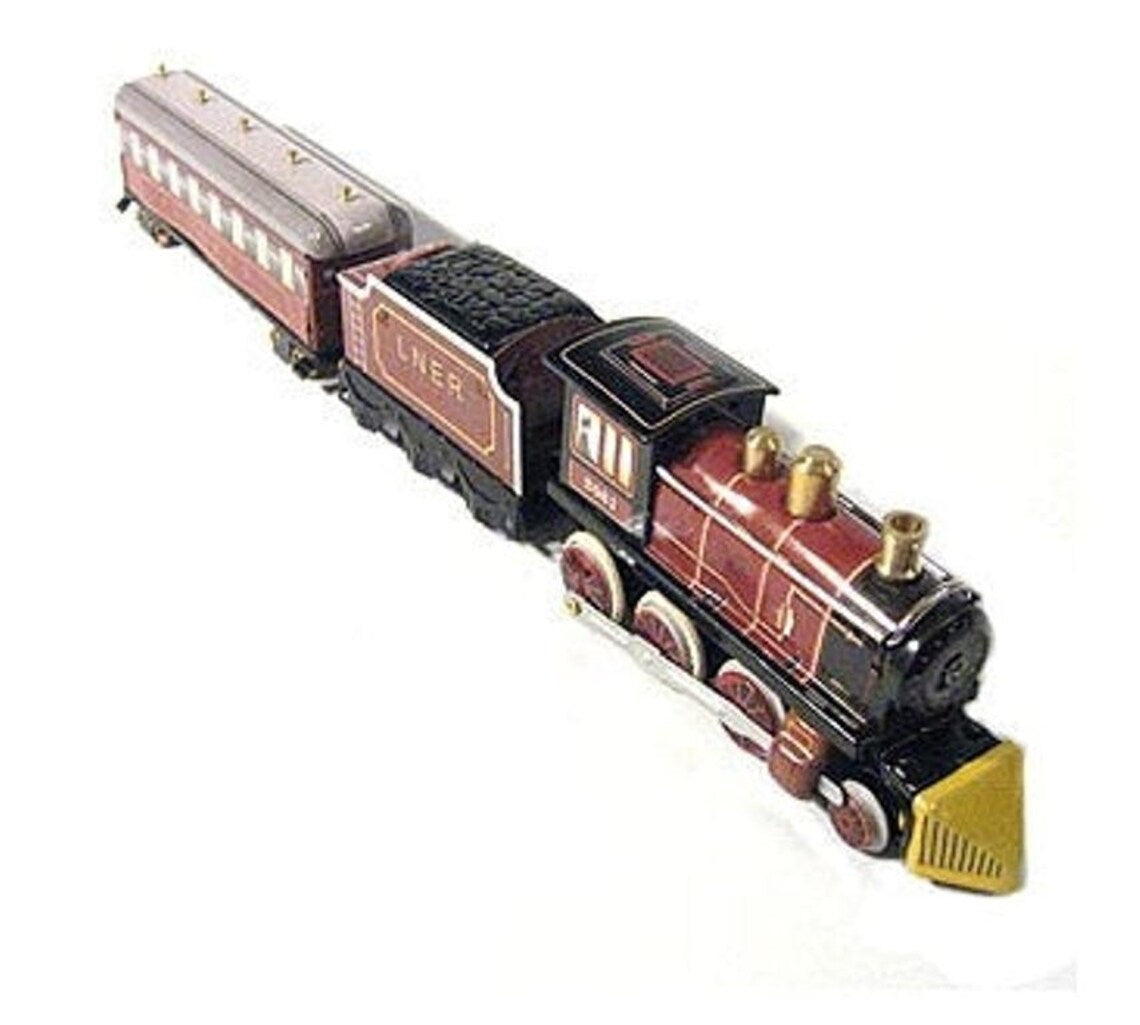 Collectable Vintage Classic Wind-up Metal Tin Toys MS440/MS441 L.M.S. & LNER Retro Pullman Train 2 Colours