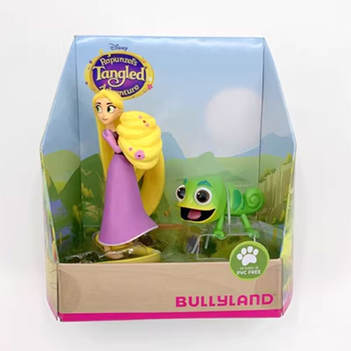 BULLYLAND DISNEY TANGLED ADVENTURE RAPUNZEL & GREEN PASCAL 2 FIGURE SET