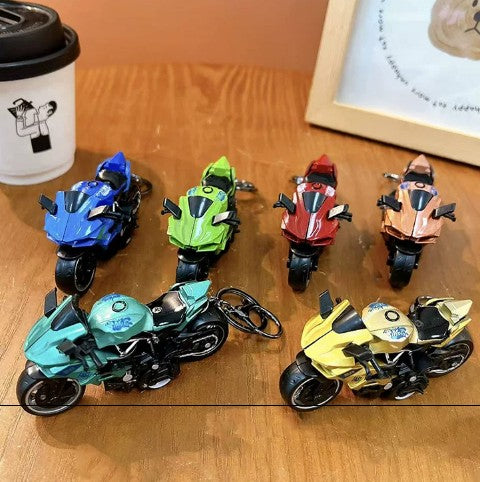 Miniature Superbikes Motorcycle Pull-Back Toys Keychain Gifts 6 Colours
