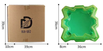 Spinning Top Battles Arena Stadium Platform 36x36x7.5 cm Green