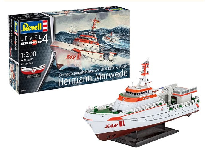 Collectable Revell Search & Rescue Vessel Hermann Marwede 1:200 Model Kit