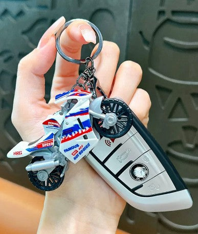 Miniature Racing bikes Motorcycle Pull-Back Toys Keychain Gifts 5 Colours