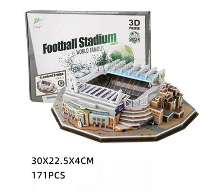 3D PUZZLE STAMFORD BRIDGE STADIUM DIY SELF MODEL WITH FREE LIGHT