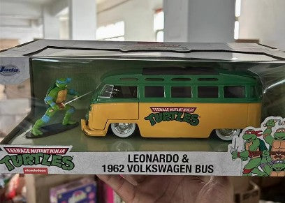 Collectables Diecast Jada Teenage Mutant Ninja Turtles Leonardo & 1962 Volkswagen Bus 1:24