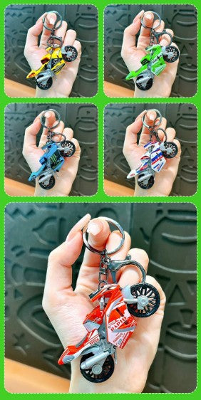 Miniature Racing bikes Motorcycle Pull-Back Toys Keychain Gifts 5 Colours