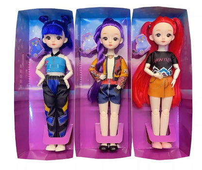 K-POP DEMON HUNTERS ACTION FIGURE SET 30 CM Light Music Features Rumi/Mira/Zoey