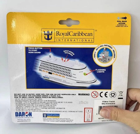 Collectables Daron Pull Back Cruise Ship Royal Caribbean Light & Sound