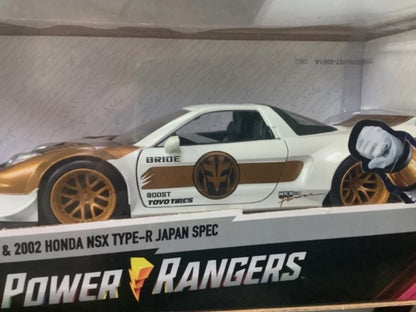 Collectables Diecast Jada Power Rangers White Ranger & Honda NSX Type-R 1:24