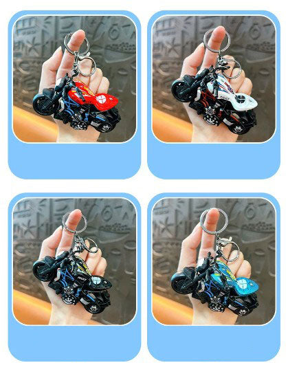 Miniature Street Sports Bikes Motorcycle Pull-Back Toys Keychain Gifts 4 Colours