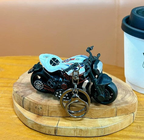 Miniature Street Sports Bikes Motorcycle Pull-Back Toys Keychain Gifts 4 Colours