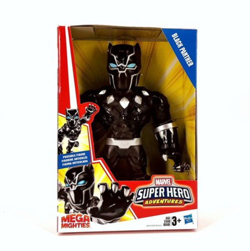 PLAYSKOOL HEROES MARVEL SUPER HERO AVDENTURES MEGA MIGHTIES BLACK PANTHER 11" ACTION FIGURE