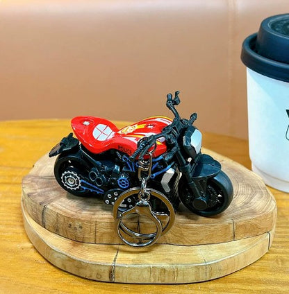 Miniature Street Sports Bikes Motorcycle Pull-Back Toys Keychain Gifts 4 Colours