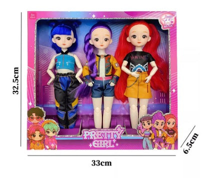 K-POP DEMON HUNTERS ACTION FIGURE SET 30 CM Light Music Features Rumi/Mira/Zoey