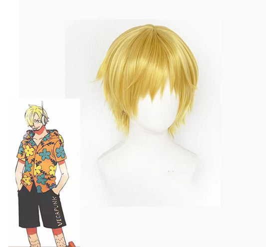 Cosplay One Piece Sanji Egghead Costume Wig Size Free Unisex