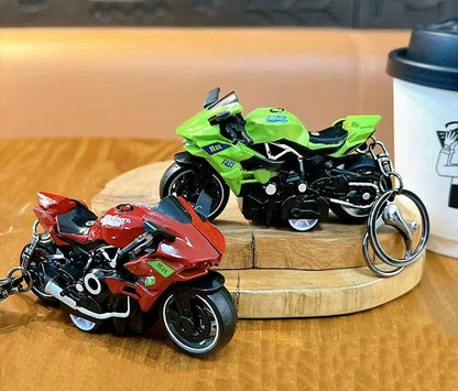 Miniature Superbikes Motorcycle Pull-Back Toys Keychain Gifts 6 Colours