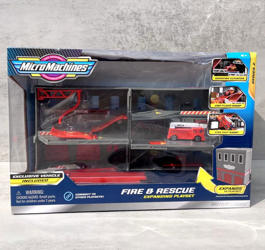 Micro Machines Fire & Rescue Expanding Playset (Series 1)