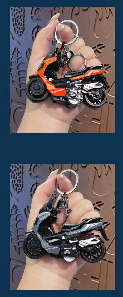 Miniature Sport Scooter Motorcycle Pull-Back Toys Keychain Gifts 4 Colours