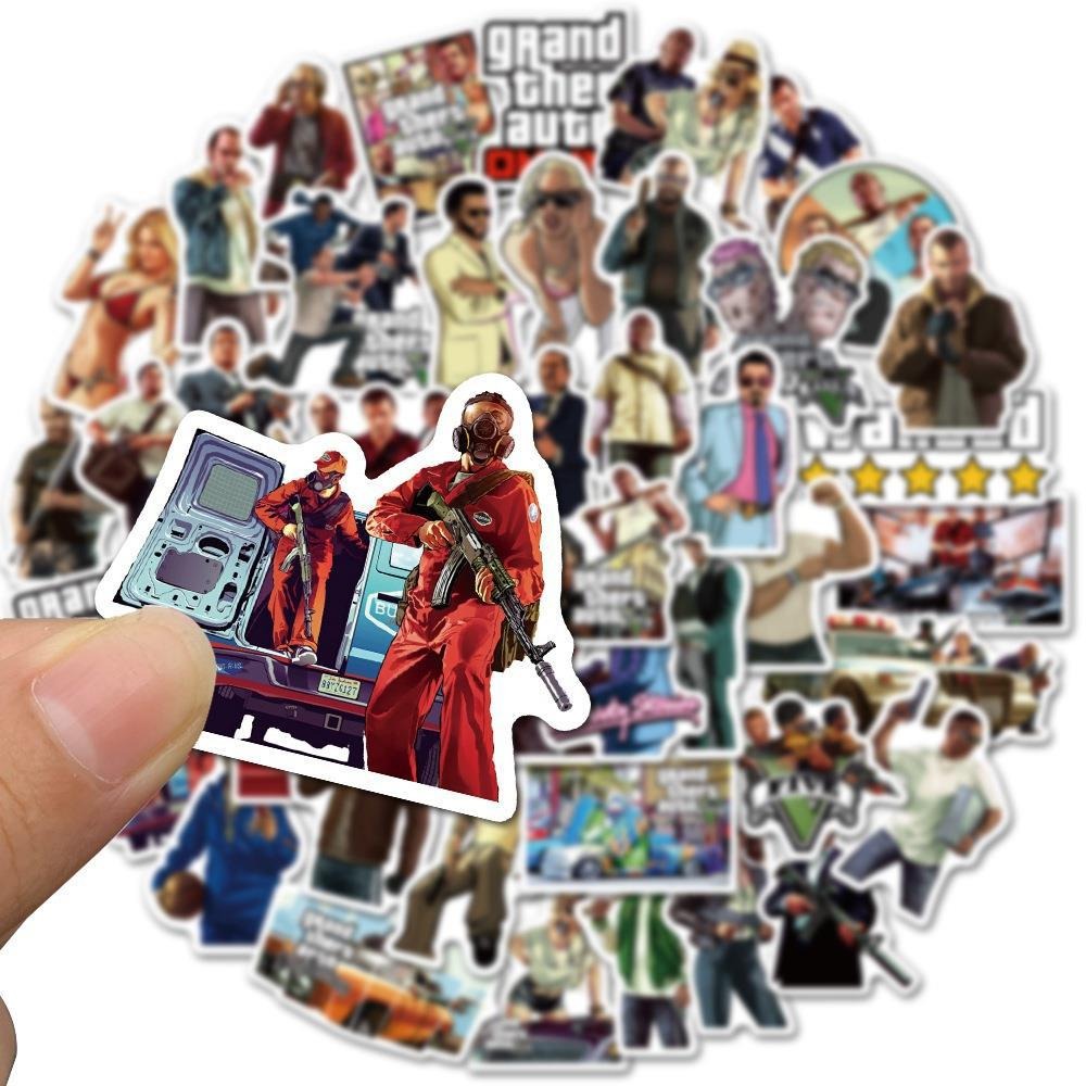 Grand Theft Auto Pack Of Waterproof Vinyl Stickers 50-piece