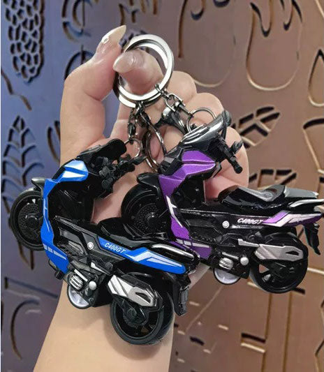 Miniature Sport Scooter Motorcycle Pull-Back Toys Keychain Gifts 4 Colours