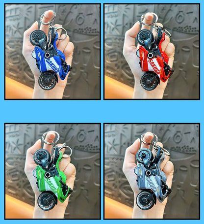 Miniature Sakura Speed V2 Sports Bikes Motorcycle Pull-Back Toys Keychain Gifts 4 Colours