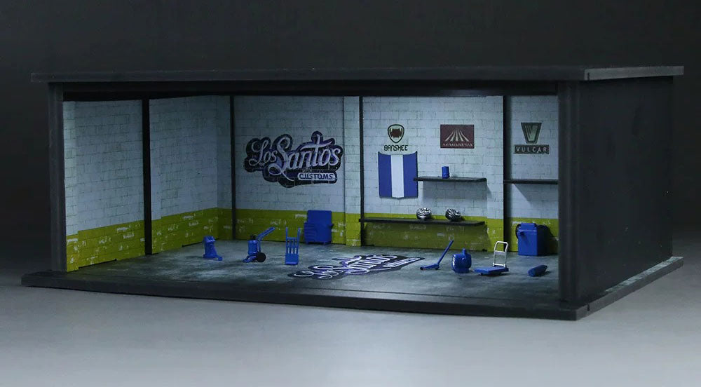 Grand Theft Auto Los Santos Scene Diorama LED Detailed Scale Garage Set 20 × 30 × 11 cm