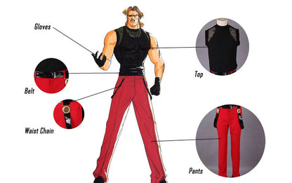 Cosplay The King Of Fighters KOF Rugal Bernstein Costume Set XXS-3XL Adult / Kids