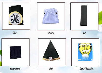 Cosplay The King Of Fighters KOF Chin Gentsai Costume Set XXS-3XL Unisex Adult / Kids