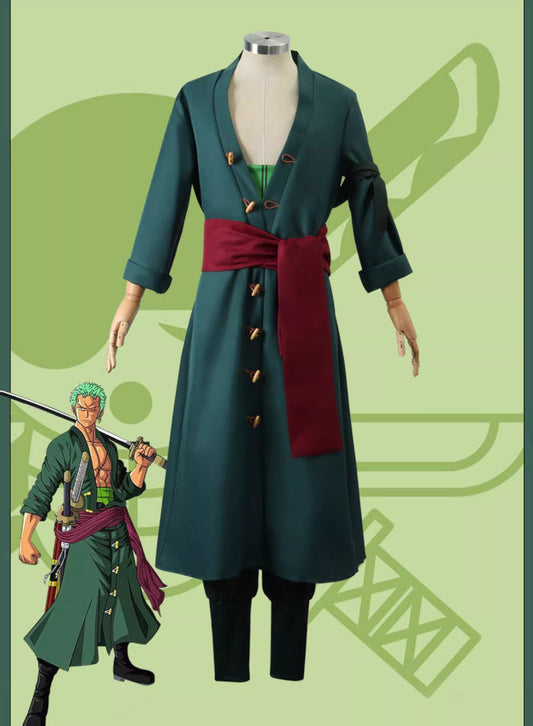 Cosplay One Piece Roronoa Zoro Costume Set XS-3XL Unisex Adult