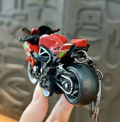 Miniature Superbikes Motorcycle Pull-Back Toys Keychain Gifts 6 Colours